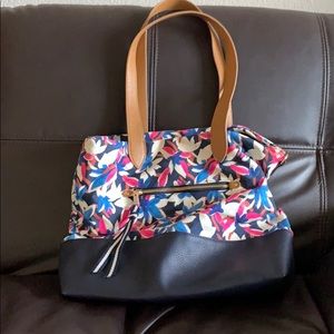 Navy & Floral Bag